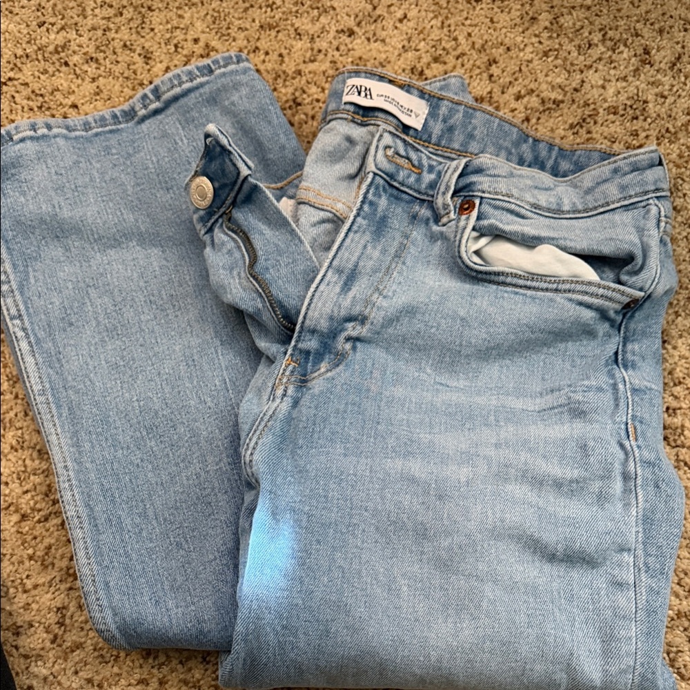 Zara Light Blue Women's Boot Cut Jeans